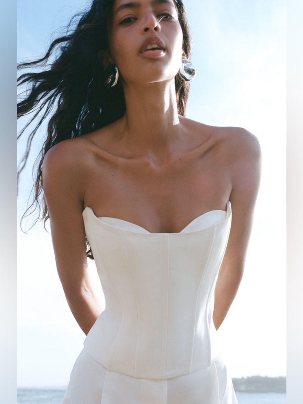 Shona Joy Oakley Strapless corset In Ivory US6 / AU10